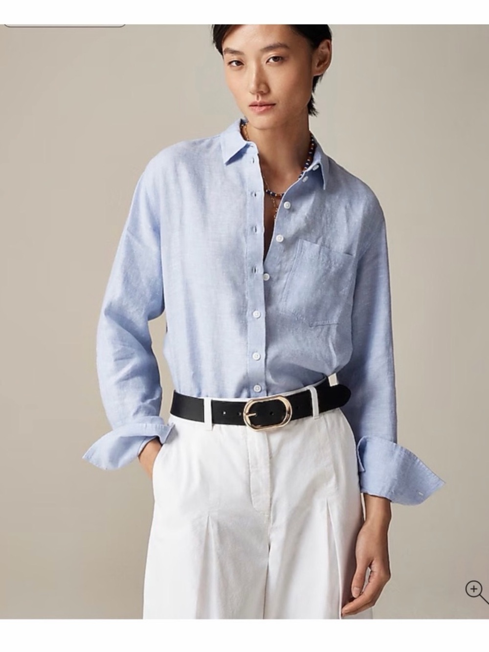 J. Crew French Blue Baird McNutt Irish Linen Button-Down Shirt